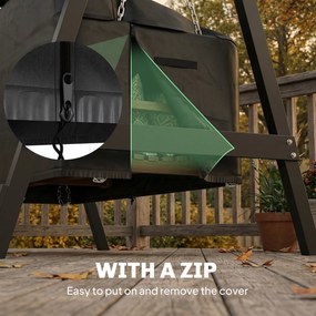 Outsunny Pokrowiec na 2-osobową huśtawkę ogrodową, wodoodporny, wiatroodporny, ochrona UV, materiał Oxford 420D | Aosom PL