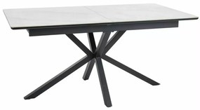 Stół rozkładany LOGAN CERAMIC 160(200)x90 biały mat/czarny mat SIGNAL