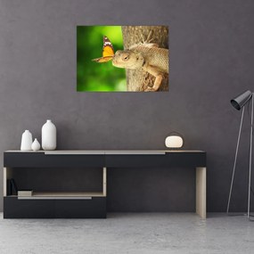 Obraz na szkle - Jaszczurka (70x50 cm)