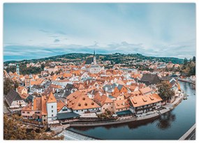 Obraz na szkle - Český Krumlov (70x50 cm)