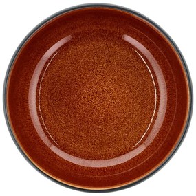 Czarno-pomarańczowa kamionkowa misa ø 18 cm – Bitz