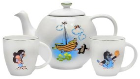 Thun Zestaw porcelanowy czajniczek i 2 kubki Moleand Ship