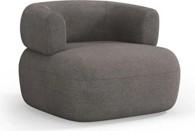 Szary fotel z materiału bouclé Jenny – Micadoni Home