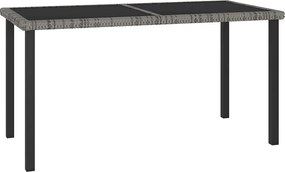 Stół ogrodowy Szary 140x70x73 cm Rattan Nowoczesny Zewnętrzny