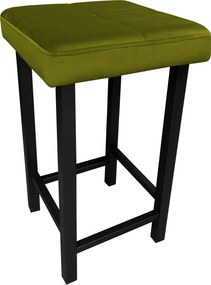 Taboret KLASYK tkanina Welur stelaż metalowy : Kolor Stelaża - Czarny , Kolor tkaniny - VELVET - BL75, Typ tkaniny - Velvet, Wysokość - 60 cm