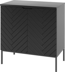 Szafka pod umywalkę nablatową Aspen 08 czarna, 80 cm - zestaw 1