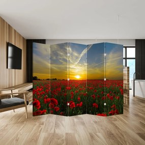Parawan - Pole maków (210x170 cm)