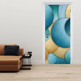 Fototapeta na drzwi - Abstrakcja, koła (95x205cm)
