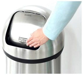 Stalowy kosz na śmieci w kolorze matowego srebra 60 l Push Bin – Brabantia