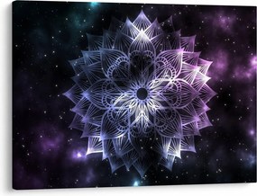 Obraz - Mandala lotosu w kosmosie (70x50 cm)