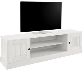 Biała szafka pod TV z litego drewna sosnowego 45x40 cm Mille – Støraa