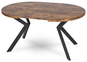 Stół Okrągły Rozkładany LUKAS 100-250 cm Dąb Rustykalny Nowoczesny Loft