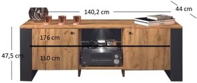 Stojąca szafka pod telewizor - Luso 9X