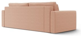 Różowa rozkładana sofa ze schowkiem 238 cm Belfast – Cosmopolitan Design