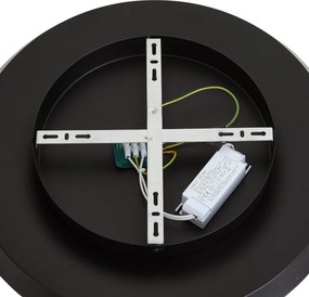 Nowoczesna lampa sufitowa matowa czarna z LED z 3-stopniową regulacją ściemniania - Sombra