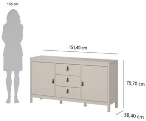 Szarobeżowa komoda 152x80x38 cm Madrid – Tvilum