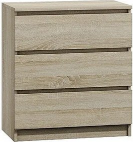 Komoda Malwa M3 | Dąb Sonoma | 70x40x75 cm | 3 szuflady