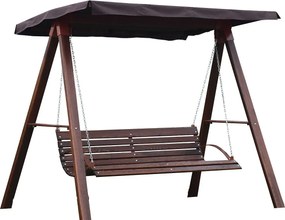 Huśtawka ogrodowa drewniana orzech P9-R90