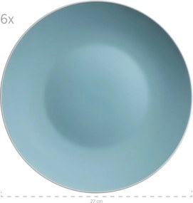 Mäser Zestaw naczyń stołowych 24 szt. ELISSA – turkusowy połysk