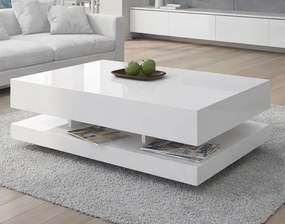 Stolik kawowy Tora 120x60 cm, kolor biały połysk