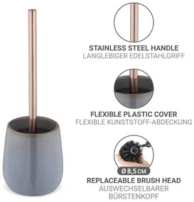 Szara ceramiczna szczotka do WC Sirmione – Wenko