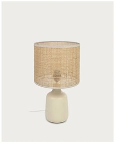 Kremowa/w naturalnym kolorze lampa stołowa ceramiczna (wysokość 46 cm) Erna – Kave Home