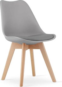 Krzesło Valora RIKX szare z nogami bukowymi x1 | salon i jadalnia
