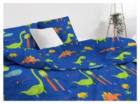 Niebieska pościel dziecięca jednoosobowa 140x200 cm Dinolar – Mijolnir