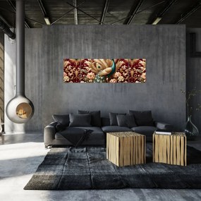 Obraz – Elegancki paw (170x50 cm)