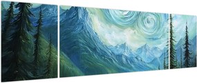 Obraz - Krajobraz z nutą Van Gogha (170x50 cm)