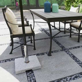 Outsunny Stojak na parasol z granitu 21kg, kwadratowy uchwyt na parasol, ciężarek dla parasoli 32/38/48mm