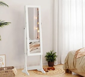 Biała Podświetlana Szafka Z Lustrem Na Biżuterię D5-A82