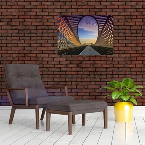 Obraz nowoczesnej architektury mostowej (70x50 cm)