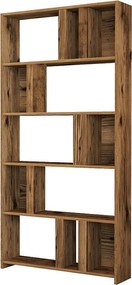 Nowoczesny regał orzechowy – 90 x 180 x 20 cm – melamina