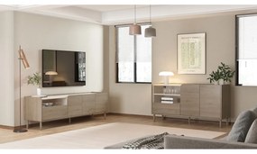 Komoda w dekorze dębu w naturalnym kolorze 141x75,5x44 cm Monza – Marckeric