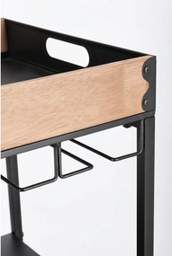 Czarna metalowa szafka na wino liczba butelek 15, 48,5x84,5x34 cm Isaac – Yes Everyday