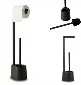 Stojak na papier toaletowy i szczotkę do WC STILK, 63 cm