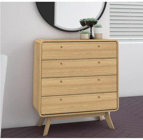 Wysoka komoda z drewna sosnowego w naturalnym kolorze 80x88 cm Cassie – Støraa