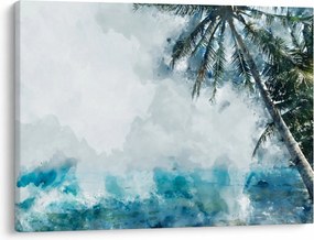 Obraz palmy nad morzem (70x50 cm)