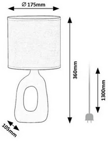 Rabalux 74070 lampa stołowa Sylira, biały