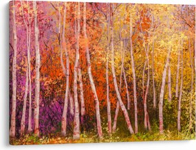 Obraz kolorowego lasu (70x50 cm)