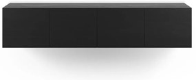 Czarna szafka pod TV 180x38x35 cm Daroca – Marckeric