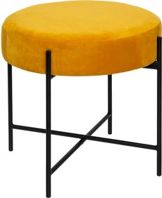 Taboret welurowy ARTY, Ø 47 cm