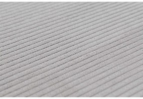 Rozkładana sofa trzyosobowa z pufem SMART SET, jasnoszara