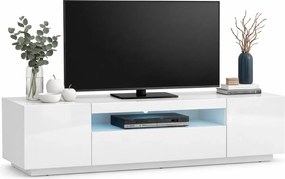 Stojąca lub ścienna szafka rtv biały połysk S8-M53