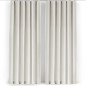 Kremowa aksamitna zasłona częściowo zaciemniająca (dimout) 530x250 cm Velto – Filumi