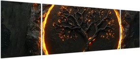 Obraz – Drzewo życia w lawie II. (170x50 cm)