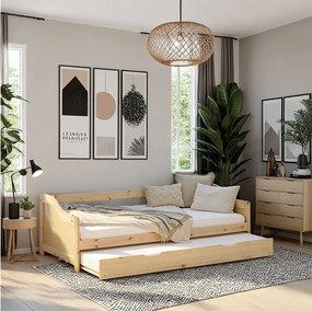 Łóżko 90x200 cm Naturalne