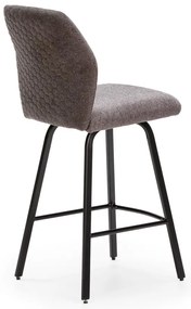 Ciemnoszare hokery zestaw 4 szt. 65 cm Bei – Marckeric