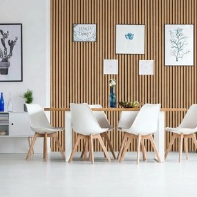 Drewniany panel akustyczny, 2400 x 600 mm, B2BP004, dąb